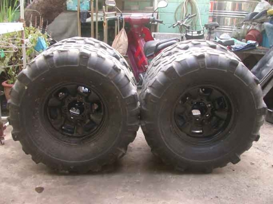 ขายยาง35/15/15+กระทะเหล็ก