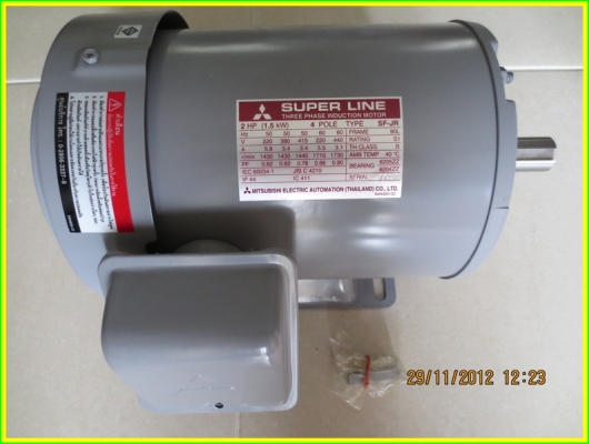 ขายมอเตอร์ใหม่ 2 แรงม้า , 220/380V (3 เฟส) ไฟโรงงาน