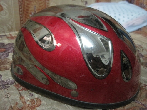 หมวกกันน๊อก ครึ่งใบ ปั้มนูนลายไฟ