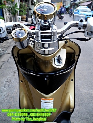 (รถ 5 เดือน)  NEW FINO สี ดำ-น้ำตาล(ทอง) ลาย Classic ตัวTOP ราคา 28,000 โอนให้ฟรีๆ..จร้า