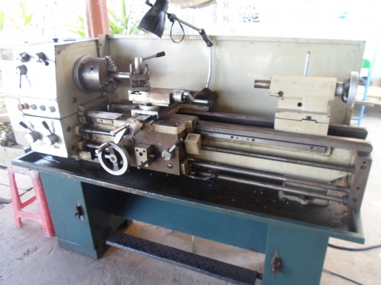 แท่นกลึง 4.5 ฟุต 3 เพลา เกียร์บล็อก กลึงเกลียวได้ 65,000