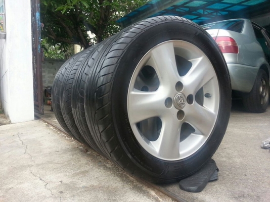 ล้อ15Vios 4รู100 + ยางMaxxisIPRO 195/55/15 ปี12