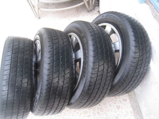 ขายล้อแม็ก civic 7ก้าน 15"x6" et45 4รู100 + ยางปี11 (081-3747940)