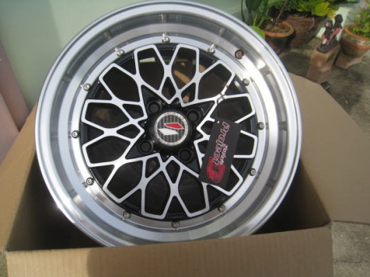 ขายล้อแม็กใหม่ lenso raiden KZA 15"x8" 4รู100 et+25 (081-3747940)