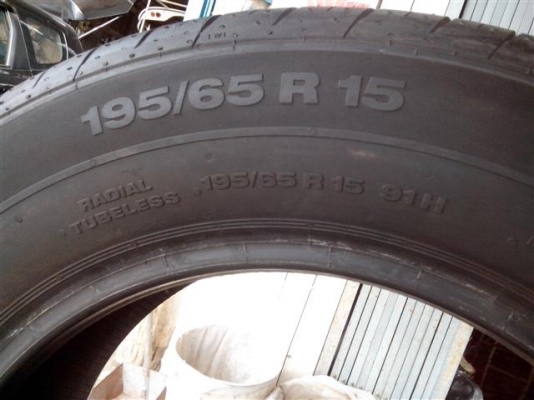 ยางขอบ 15 continental 195 65 15 ถอดป้ายแดงใหม่ๆเอี่ยม