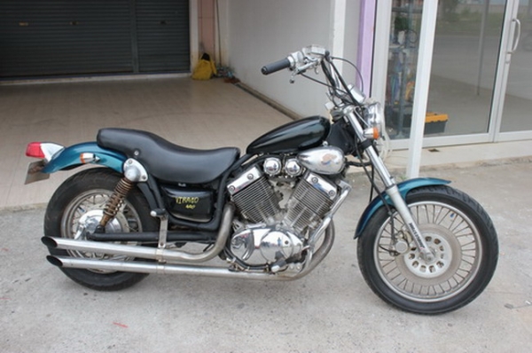 ขาย yamaha virago400 ทะเบียนแท้ มีเล่มเขียว ชุดโอนไม่มี ขาดต่อ เครื่องดี ยางสวย