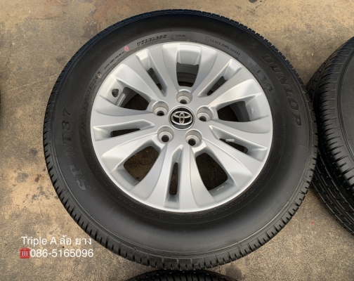 ล้อแม็กป้ายแดง 5รู114 Toyota Revo ขอบ 16 พร้อมยางป้ายแดง 215-65-16 Dunlop ปี 19 สวยกริ๊บ ล้อแม็กป้ายแดง 5รู114 Toyota Revo ขอบ 16 พร้อมยางป้ายแดง 215-65-16 Dunlop ปี 19 สวยกริ๊บ