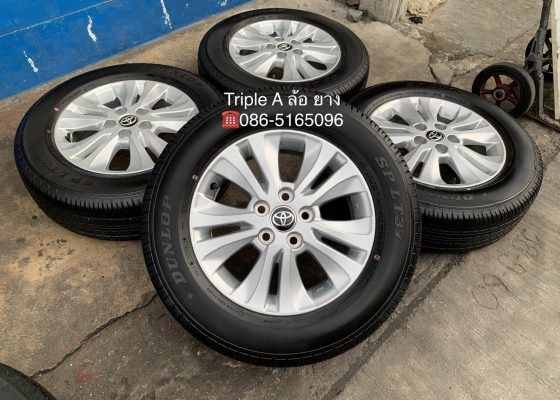 ล้อแม็กป้ายแดง 5รู114 Toyota Revo ขอบ 16 พร้อมยางป้ายแดง 215-65-16 Dunlop ปี 19 สวยกริ๊บ