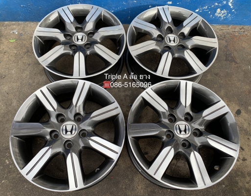 ล้อแม็ก 5รู114 Honda ขอบ 16 สีเทาปัดเงา สวยกริ๊บ