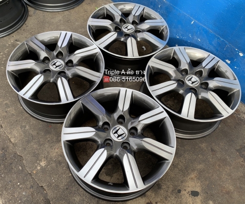 ล้อแม็ก 5รู114 Honda ขอบ 16 สีเทาปัดเงา สวยกริ๊บ
