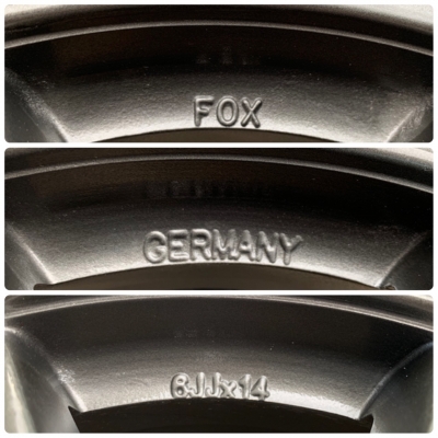 ล้อแม็ก 4รู100 FOX Germany ขอบ 14 สีเทากัน พร้อมยาง 175-65-14 Bridgestone ปี 19 สวยๆ