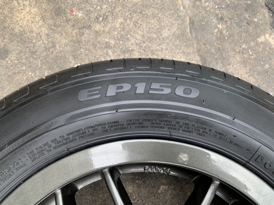 ล้อแม็ก 4รู100 FOX Germany ขอบ 14 สีเทากัน พร้อมยาง 175-65-14 Bridgestone ปี 19 สวยๆ