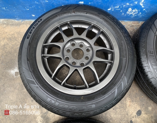 ล้อแม็ก 4รู100 FOX Germany ขอบ 14 สีเทากัน พร้อมยาง 175-65-14 Bridgestone ปี 19 สวยๆ ล้อแม็ก 4รู100 FOX Germany ขอบ 14 สีเทากัน พร้อมยาง 175-65-14 Bridgestone ปี 19 สวยๆ