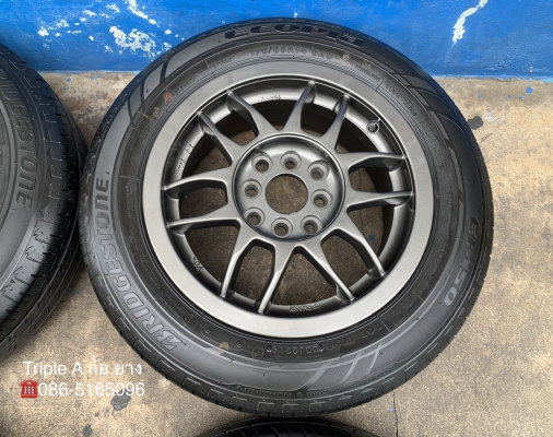 ล้อแม็ก 4รู100 FOX Germany ขอบ 14 สีเทากัน พร้อมยาง 175-65-14 Bridgestone ปี 19 สวยๆ ล้อแม็ก 4รู100 FOX Germany ขอบ 14 สีเทากัน พร้อมยาง 175-65-14 Bridgestone ปี 19 สวยๆ