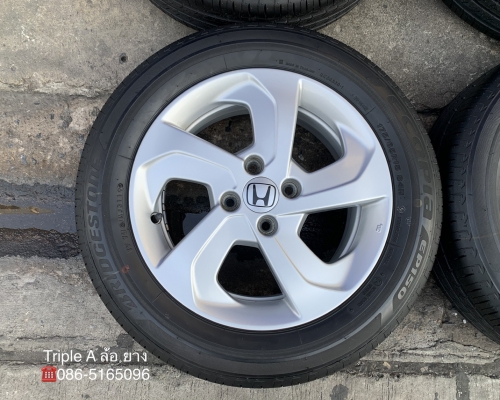 ล้อแม็ก Honda City ลายใบพัด ขอบ 15 พร้อมยางใหม่ป้ายแดง 175-65-15 Bridgestone ปี 19 ล้อแม็ก Honda City ลายใบพัด ขอบ 15 พร้อมยางใหม่ป้ายแดง 175-65-15 Bridgestone ปี 19