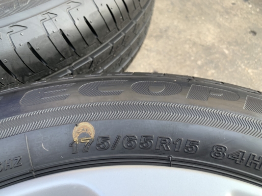 ล้อแม็ก Honda City ลายใบพัด ขอบ 15 พร้อมยางใหม่ป้ายแดง 175-65-15 Bridgestone ปี 19
