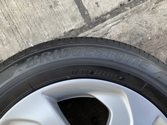 ล้อแม็ก Honda City ลายใบพัด ขอบ 15 พร้อมยางใหม่ป้ายแดง 175-65-15 Bridgestone ปี 19