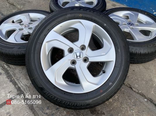 ล้อแม็ก Honda City ลายใบพัด ขอบ 15 พร้อมยางใหม่ป้ายแดง 175-65-15 Bridgestone ปี 19 ล้อแม็ก Honda City ลายใบพัด ขอบ 15 พร้อมยางใหม่ป้ายแดง 175-65-15 Bridgestone ปี 19