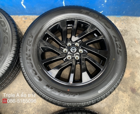 ล้อแม็กป้ายแดง Nissan Navara Caliber NP300 Black Edition ขอบ 18 พร้อมยางป้ายแดง 255-60-18 TOYO ปลายปี 19 สวยๆ ล้อแม็กป้ายแดง Nissan Navara Caliber NP300 Black Edition ขอบ 18 พร้อมยางป้ายแดง 255-60-18 TOYO ปลายปี 19 สวยๆ