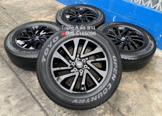 ล้อแม็กป้ายแดง Nissan Navara Caliber NP300 Black Edition ขอบ 18 พร้อมยางป้ายแดง 255-60-18 TOYO ปลายป