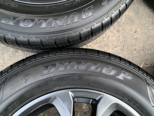 ล้อแม็ก Mazda 2 Skyativ ขอบ 15 สีดำ มิดไนท์ พร้อมยาง 185-65-15 Dunlop ปลายปี 17 สภาพดี