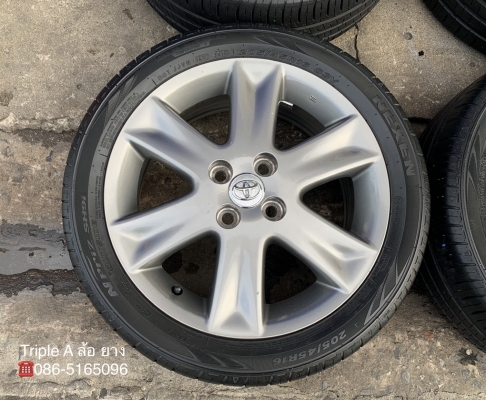 ล้อแม็ก Toyota Yaris ขอบ 16 สีรมดำ แถมยาง 205-45-16 Nexen ปี 16 ล้อแม็ก Toyota Yaris ขอบ 16 สีรมดำ แถมยาง 205-45-16 Nexen ปี 16