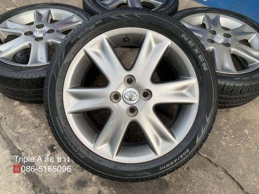 ล้อแม็ก Toyota Yaris ขอบ 16 สีรมดำ แถมยาง 205-45-16 Nexen ปี 16 ล้อแม็ก Toyota Yaris ขอบ 16 สีรมดำ แถมยาง 205-45-16 Nexen ปี 16