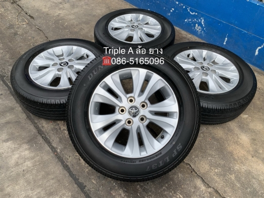 ล้อแม็ก Toyota Revo ขอบ 16 พร้อมยางน้องๆป้ายแดง 215-65-16 Dunlop ปลายปี 18 สภาพดี