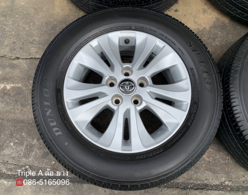 ล้อแม็ก Toyota Revo ขอบ 16 พร้อมยางน้องๆป้ายแดง 215-65-16 Dunlop ปลายปี 18 สภาพดี ล้อแม็ก Toyota Revo ขอบ 16 พร้อมยางน้องๆป้ายแดง 215-65-16 Dunlop ปลายปี 18 สภาพดี
