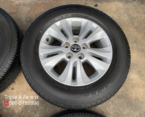 ล้อแม็ก Toyota Revo ขอบ 16 พร้อมยางน้องๆป้ายแดง 215-65-16 Dunlop ปลายปี 18 สภาพดี ล้อแม็ก Toyota Revo ขอบ 16 พร้อมยางน้องๆป้ายแดง 215-65-16 Dunlop ปลายปี 18 สภาพดี