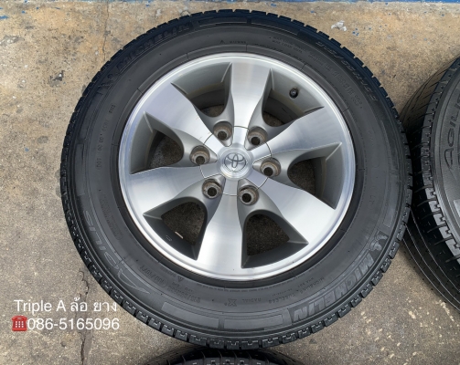 ล้อแม็ก Toyota Vigo ขอบ 16 สีเทาหน้าเงา แถมยาง 215-65-16 Michelin ปี 16 ล้อแม็ก Toyota Vigo ขอบ 16 สีเทาหน้าเงา แถมยาง 215-65-16 Michelin ปี 16