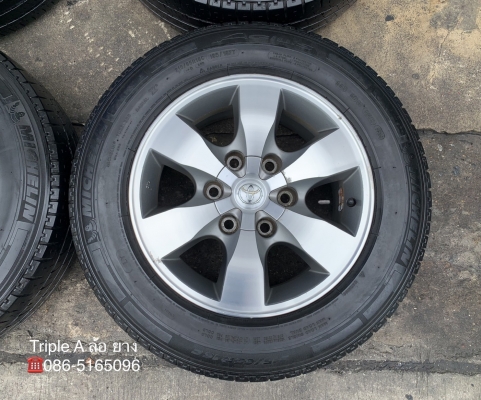 ล้อแม็ก Toyota Vigo ขอบ 16 สีเทาหน้าเงา แถมยาง 215-65-16 Michelin ปี 16 ล้อแม็ก Toyota Vigo ขอบ 16 สีเทาหน้าเงา แถมยาง 215-65-16 Michelin ปี 16