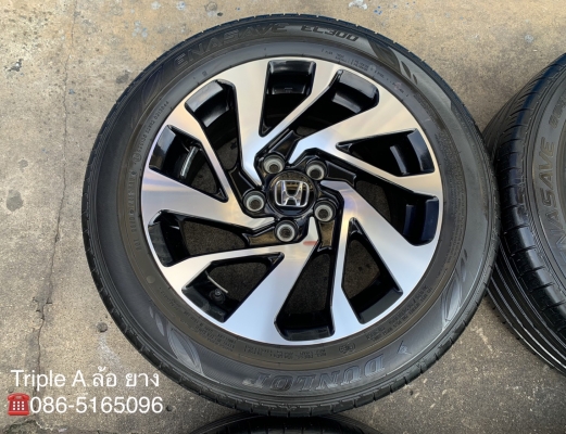 ล้อแม็ก Honda Civic FC ขอบ 16 สีดำหน้าเงา พร้อมยาง 215-55-16 Dunlop ปี 17 ล้อแม็ก Honda Civic FC ขอบ 16 สีดำหน้าเงา พร้อมยาง 215-55-16 Dunlop ปี 17