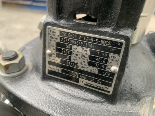 ขายชุดบูสเตอร์ปั๊มแรงดันสูง Grundfos CR10-04 ขนาด 2HP. 380V (ชุดปั๊ม 2ตัว) ขนาดท่อ 2นิ้ว พร้อมถังแรงดัน อุปกรณ์สวิทย์คุมครบชุด สภาพสวยใหม่มาก พร้อมใช้งาน ขายชุดบูสเตอร์ปั๊มแรงดันสูง Grundfos CR10-04 ขนาด 2HP. 380V (ชุดปั๊ม 2ตัว) ขนาดท่อ 2นิ้ว พร้อมถังแรงดัน อุปกรณ์สวิทย์คุมครบชุด สภาพสวยใหม่มาก พร้อมใช้งาน