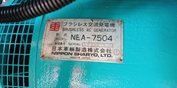 ขายเครื่องปั่นไฟNIPPON SHARYO90/75kva