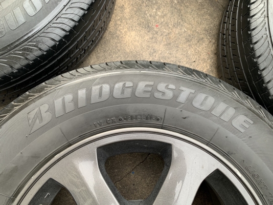 ล้อแม็ก ISUZU D-Max ขอบ 16 สีเทาดำ แถมยาง 215-70-16 Bridgestone ปลายปี 15