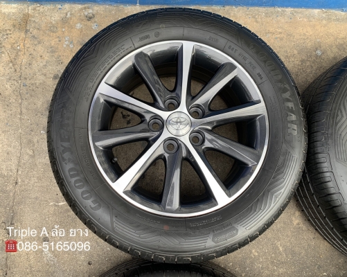 ล้อแม็ก Toyota Camry Hibrid ขอบ 16 สีเทาปัดเงา พร้อมยางน้องๆป้ายแดง 215-60-16 Goodyear ปี 19    สวยกริ๊บ