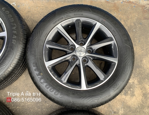 ล้อแม็ก Toyota Camry Hibrid ขอบ 16 สีเทาปัดเงา พร้อมยางน้องๆป้ายแดง 215-60-16 Goodyear ปี 19    สวยกริ๊บ