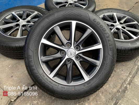 ล้อแม็ก Toyota Camry Hibrid ขอบ 16 สีเทาปัดเงา พร้อมยางน้องๆป้ายแดง 215-60-16 Goodyear ปี 19    สวยกริ๊บ