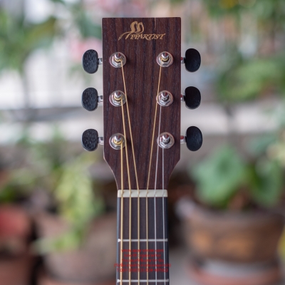 กีต้าร์โปร่ง 40 นิ้ว PPARTIST ไม้มะฮอกกานีทั้งตัว สีน้ำตาล ขัดด้าน สวยมาก ของใหม่ ขายถูก