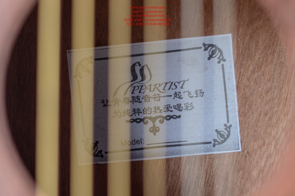 กีต้าร์โปร่ง 40 นิ้ว PPARTIST ไม้มะฮอกกานีทั้งตัว สีน้ำตาล ขัดด้าน สวยมาก ของใหม่ ขายถูก