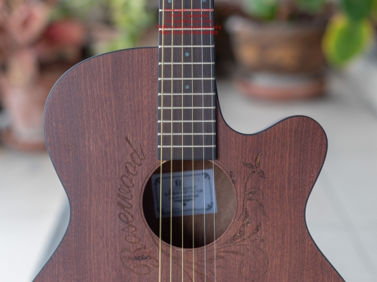 กีต้าร์โปร่ง 40 นิ้ว PPARTIST ไม้มะฮอกกานีทั้งตัว สีน้ำตาล ขัดด้าน สวยมาก ของใหม่ ขายถูก