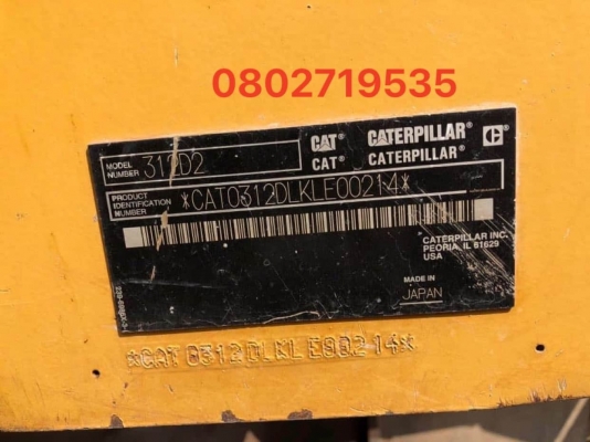 ขายครับ CAT312D2 Japan 12,973ชม. ช่วงล่างใหม่ เอวแน่น แอร์เย็น เต็มทำงานสมบูรณ์ทุกระบบ รถพร้อมใช้งาน