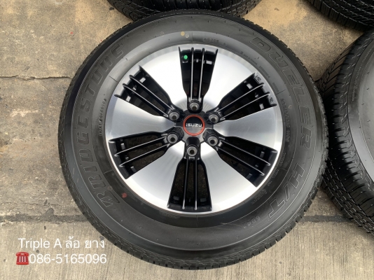ล้อแม็กป้ายแดง ISUZU D-Max 2020 รุ่นใหม่ล่าสุด ขอบ 18 ดำหน้าเงา พร้อมยางป้ายแดง 265-60-18 Bridgestone ปลายปี 19