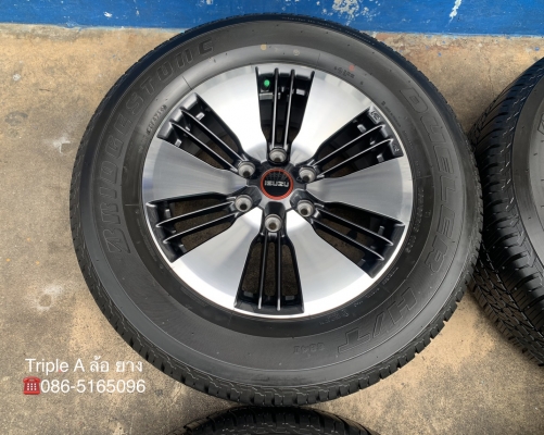 ล้อแม็กป้ายแดง ISUZU D-Max 2020 รุ่นใหม่ล่าสุด ขอบ 18 ดำหน้าเงา พร้อมยางป้ายแดง 265-60-18 Bridgestone ปลายปี 19