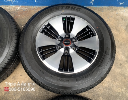 ล้อแม็กป้ายแดง ISUZU D-Max 2020 รุ่นใหม่ล่าสุด ขอบ 18 ดำหน้าเงา พร้อมยางป้ายแดง 265-60-18 Bridgestone ปลายปี 19