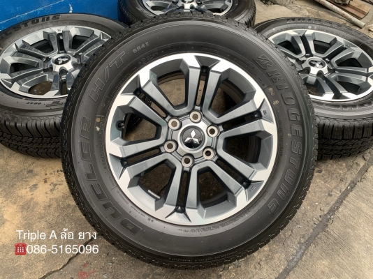 รถออกปีนี้ 20 ล้อแม็กป้ายแดง Mitsu Triton เทาหน้าเงา ขอบ 18 รุ่นใหม่ล่าสุด พร้อมยางป้ายแดง 265-60-18 Bridgestone สวยกริ๊บ