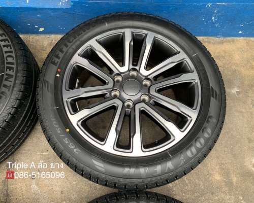 ล้อแม็กป้ายแดง Ford Everest รุ่นใหม่ล่าสุด ขอบ 20 พร้อมยางใหม่ป้ายแดง 265-50-20 GoodYear ปี 20 ใหม่ยกห้าง สวยกริ๊บ