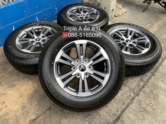 รถออกปีนี้ 20 ล้อแม็กป้ายแดง Mitsu Triton Plus รุ่นใหม่ล่าสุด ขอบ 17 พร้อมยางใหม่ป้ายแดง 245-65-17 Bridgestone ปลายปี 19