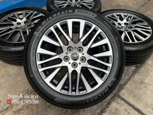 ล้อแม็ก Toyota Alphard Vellfire ขอบ 18 พร้อมยาง 235-50-18 Michelin ปี 18 สภาพดี ล้อแม็ก Toyota Alphard Vellfire ขอบ 18 พร้อมยาง 235-50-18 Michelin ปี 18 สภาพดี